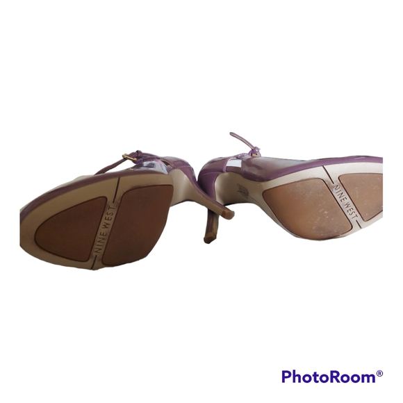 NINE WEST Purple Mary-Jane High Heels Pumps Shoes - Size 5 / 35 - Picture 5 of 5